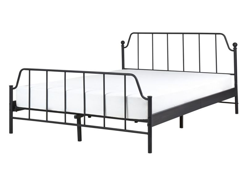Łóżko Mauressac 140 x 200 cm Metal Czarny 1 szt.