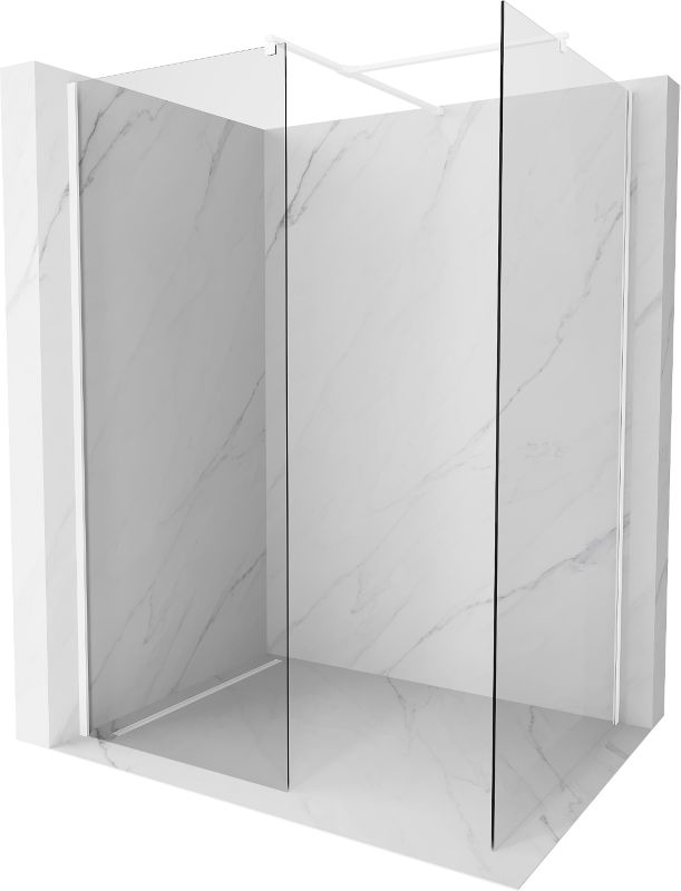 Ścianka prysznicowa Mexen Kioto transparent biała 180x95 cm 1 szt.