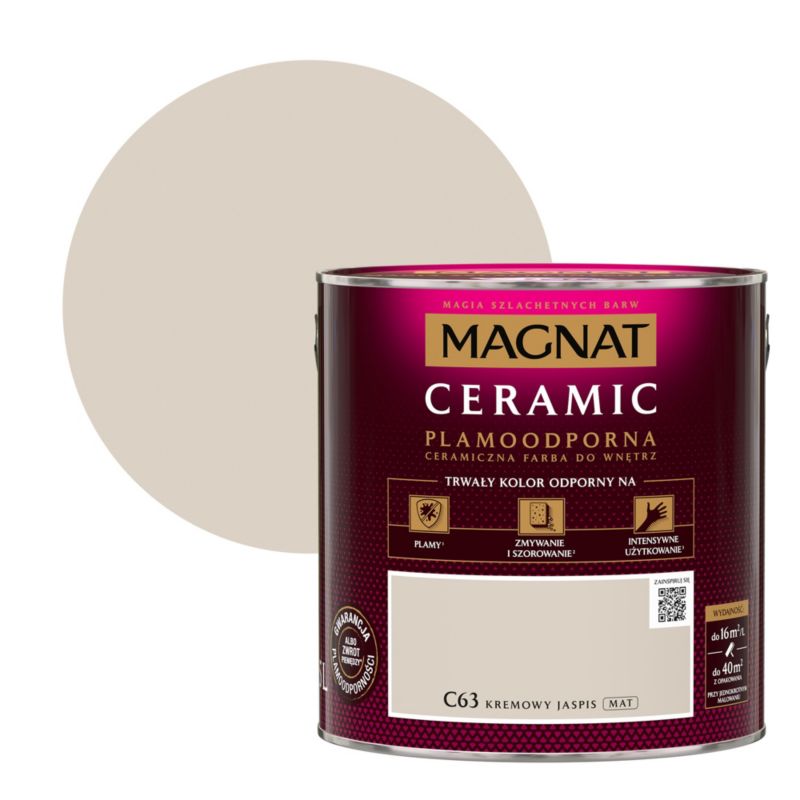 Farba Magnat Ceramic C63 kremowy jaspis 2,5 l