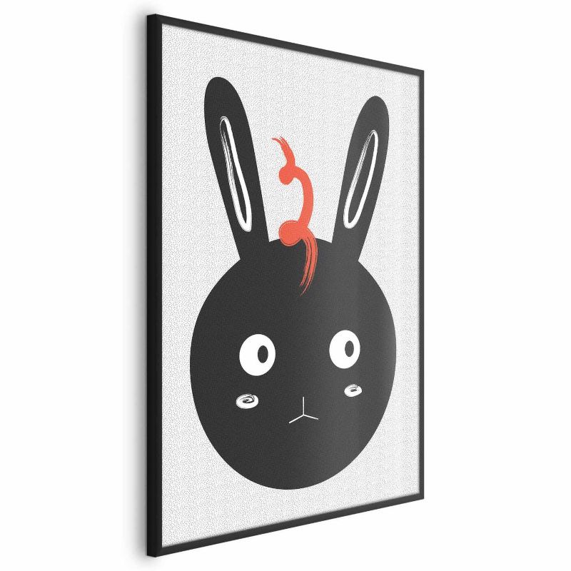 Plakat Artgeist Królik widzi wszystko 21x30 cm z ramą czarną 1 szt
