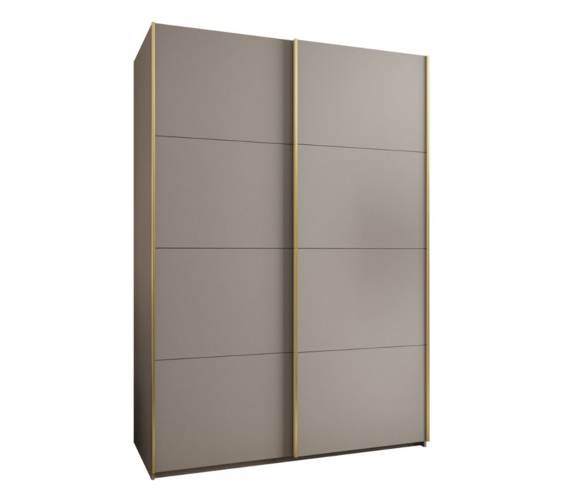 Szafa przesuwna Abiks LUX wysoka szer.170cm kaszmir/kaszmir/złoty 1szt.