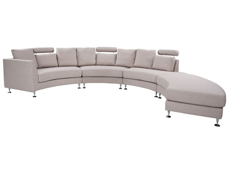 Sofa półokrągła 7-osobowa modułowa beżowa Rotunde 1 szt.
