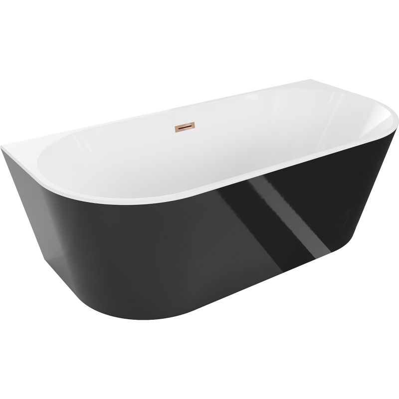 Wanna przyścienna Mexen Oval biało-czarna 170x80 cm 1 szt.