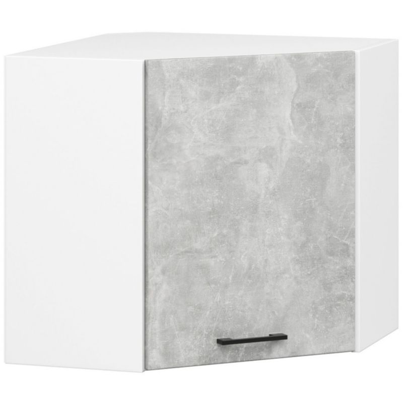 Szafka kuchenna narożna Akord W60 system Oliwia Biała 60 cm 1 drzwi kolor Beton mat 2 półki 60x30x58 cm 1 szt.