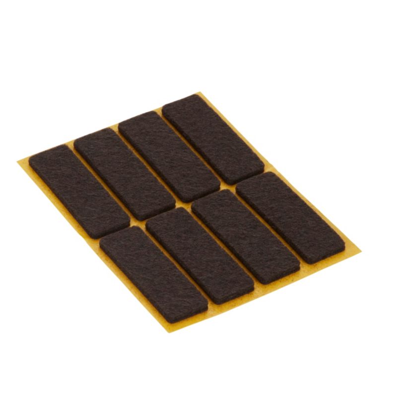 Podkładki filcowe samoprzylepne Diall 45 x 15 mm brązowe 8 szt.