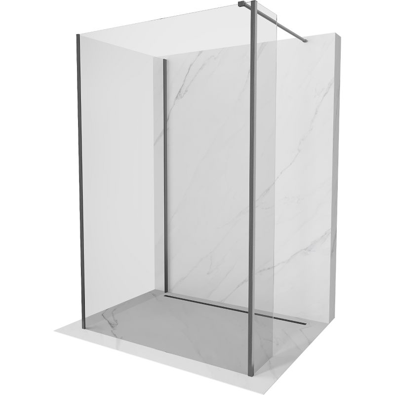 Ścianka prysznicowa walk-in Mexen Kioto transparent gun gray 120x115x40 1 szt.