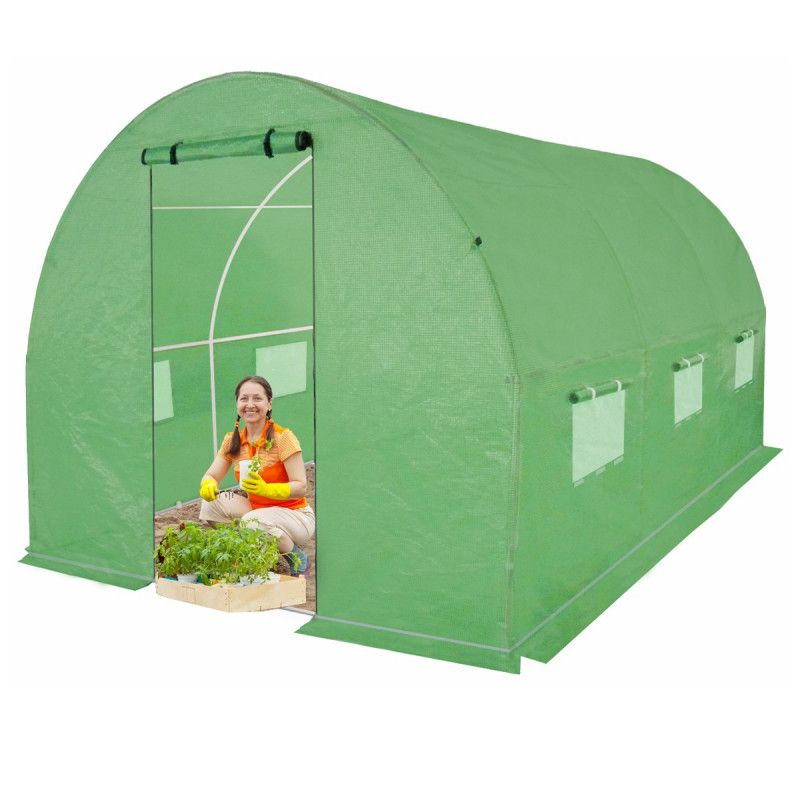 Tunel ogrodowy 4iQ Group 2x3,5m PREMIUM Zielony Folia UV 25mm 1szt.