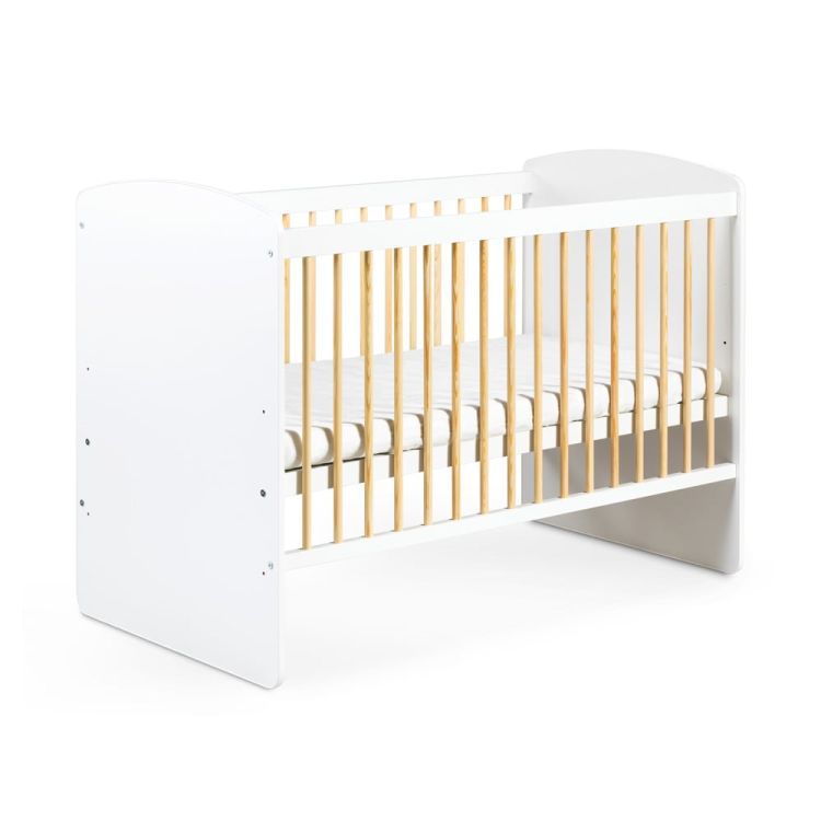 Łóżeczko Little Sky dziecięce KAROLINA II 120x60 białe/sosna 1 szt
