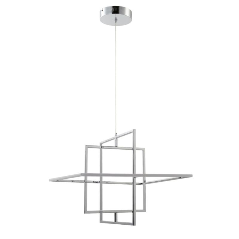 Lampa wisząca LED GoodHome Kohmani 3-punktowa 1700 lm 50 cm chrom