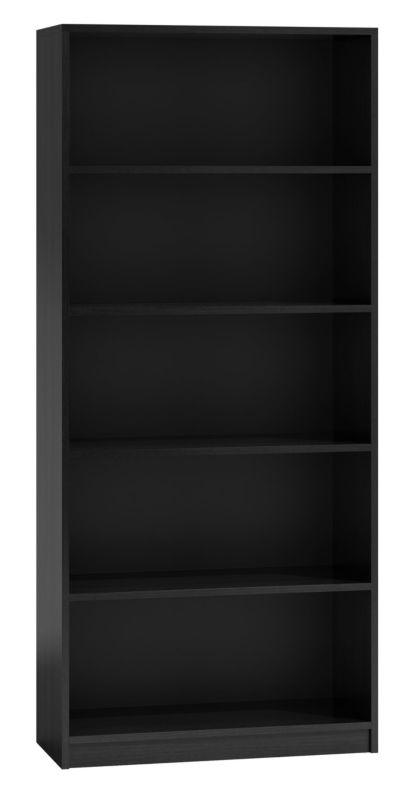 Regał R80 Topeshop Na Książki 80 Cm Czarny 30x80x182 cm 1 szt.