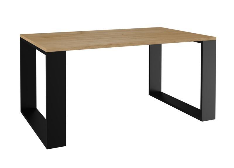 Stolik Kawowy Topeshop Ława Loft Modern Dąb Artisan Czerń 58x90x50 cm 1 szt.
