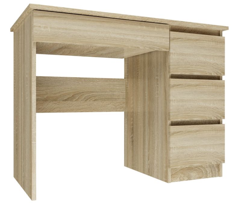 Biurko Topeshop Mijas Prawe Dąb Sonoma Mat 51x98x76 cm 1 szt.