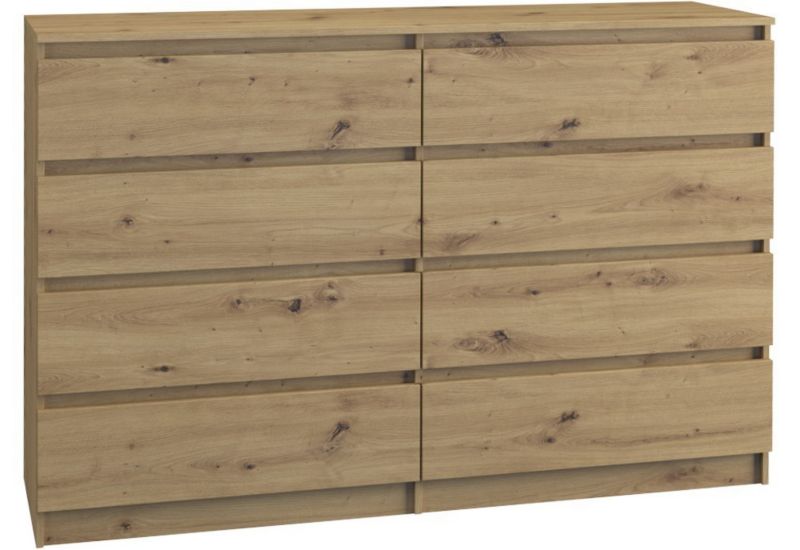 Komoda Topeshop Malwa M8 140 Dąb Artisan 40x138x97 cm 1 szt.