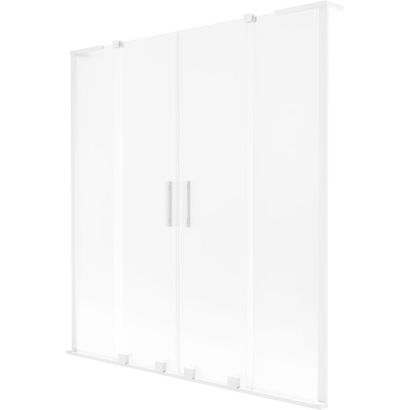 Parawan nawannowy przesuwany Mexen Velar L biały 140x150 cm 1 szt.