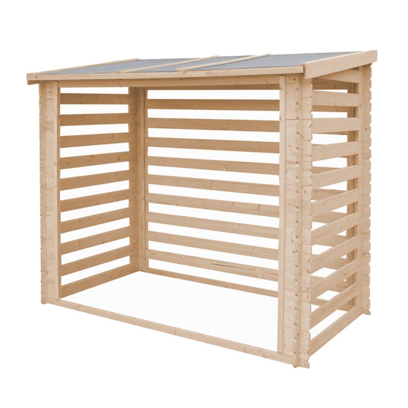Drewniana szopa na drewno Timbela 2.55 m², M202, drewno naturalne, grubość deski 19 mm, 1 szt.