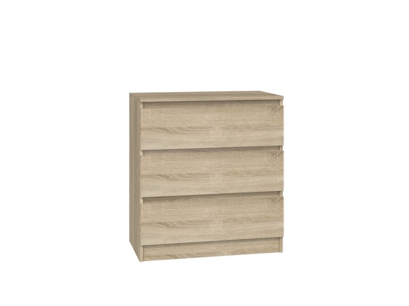 Komoda Topeshop Malwa Szafka 3 Szuflady M3 Dąb Sonoma 40x70x75 cm 1 szt.