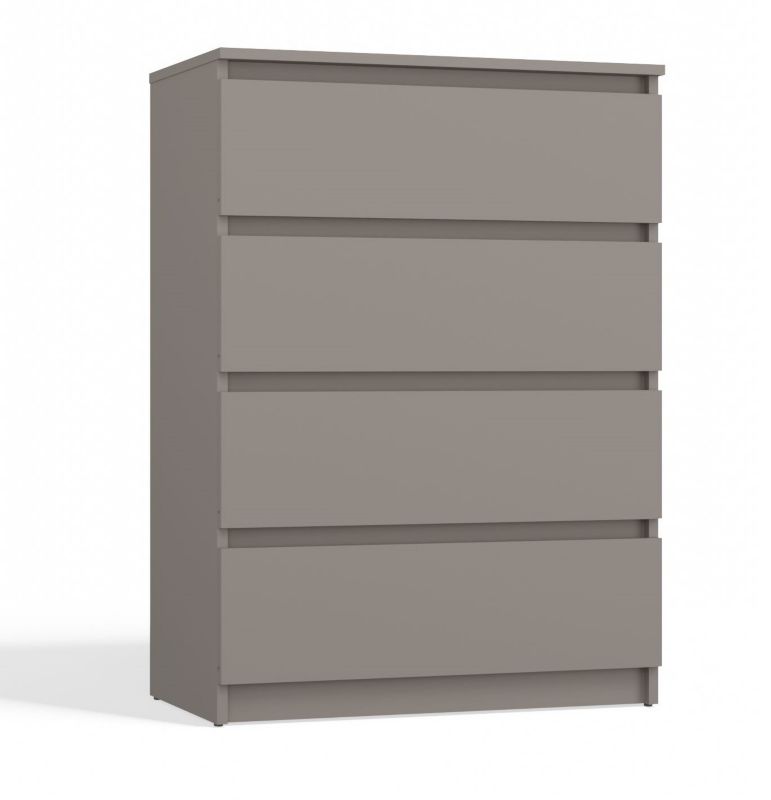 Komoda Topeshop M4 Glina Szary 4 Szuflady Szafka 40x70x97 cm 1 szt.