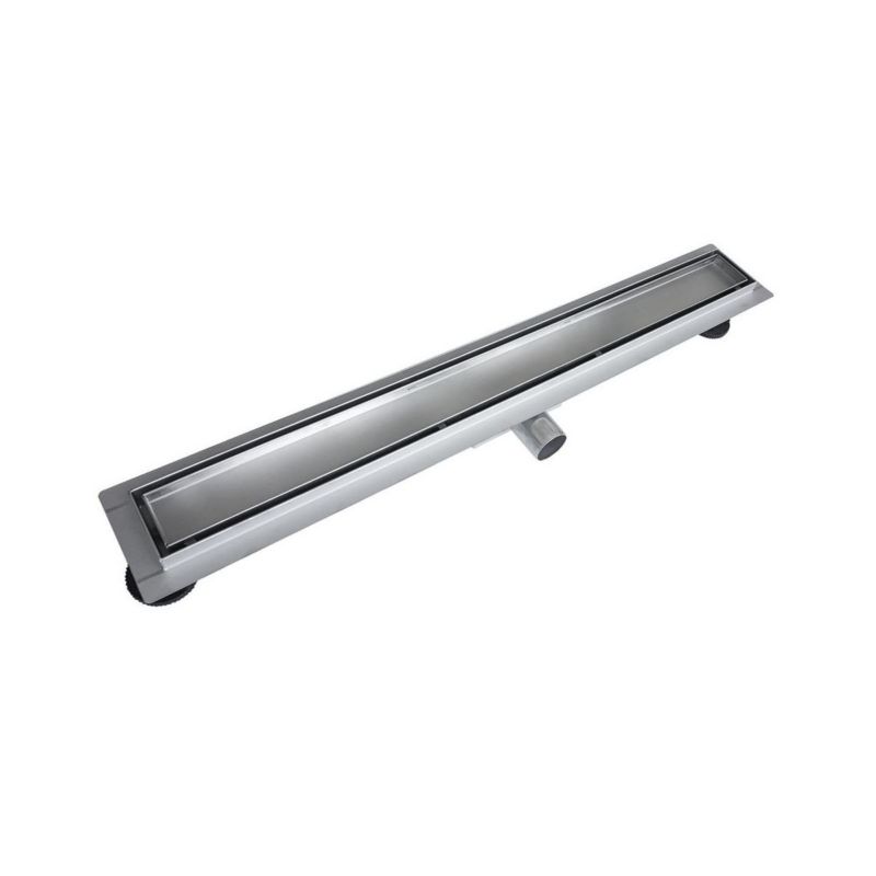 Odpływ liniowy prysznicowy Breezz Veo Drain SS 50 cm suchy syfon metalowa pokrywa 2w1 chrom 1 szt.