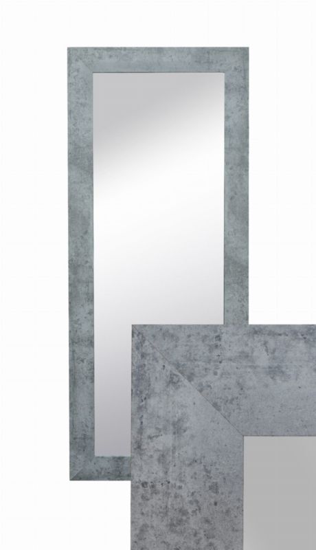 Lustro wiszące BD art w ozdobnej ramie 120x50 cm kolor beton szary do salonu pokoju sypialni 1 szt.