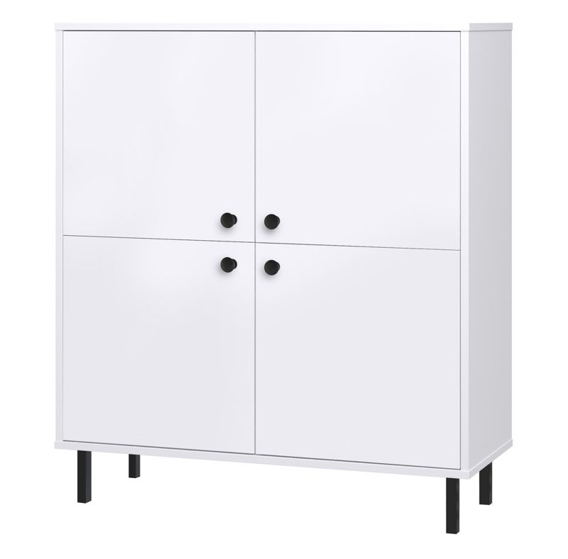 Wysoka komoda czterodrzwiowa Kobi Venus biała loft 1 szt.