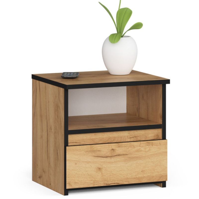 Szafka nocna Akord CL1 Dąb Craft 40 cm 1 szuflada fronty kolor Dąb Craft 1 półka 40x35x40 cm 1 szt.