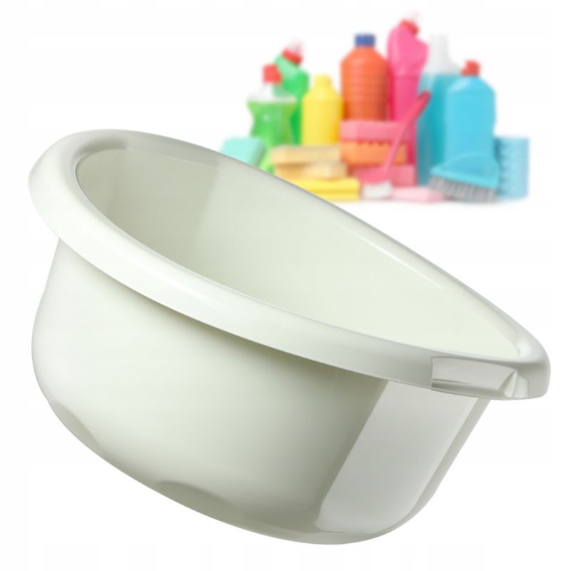 Miska KADAX Plastikowa 20L Okrągła miednica Kremowa 1 szt.