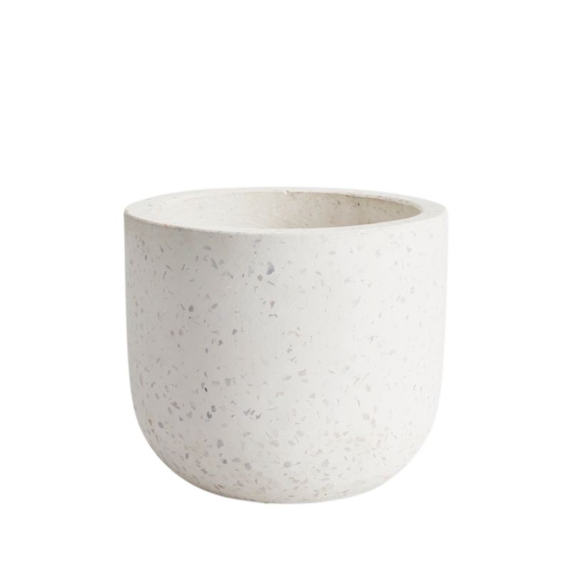 Doniczka GoodHome Terrazzo 12 cm biała