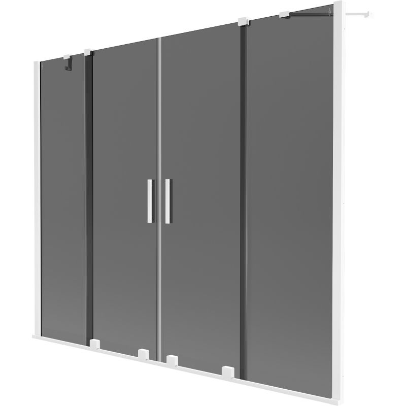 Parawan nawannowy ruchomy Mexen Velar grafit biały 180x150 cm 1 szt.