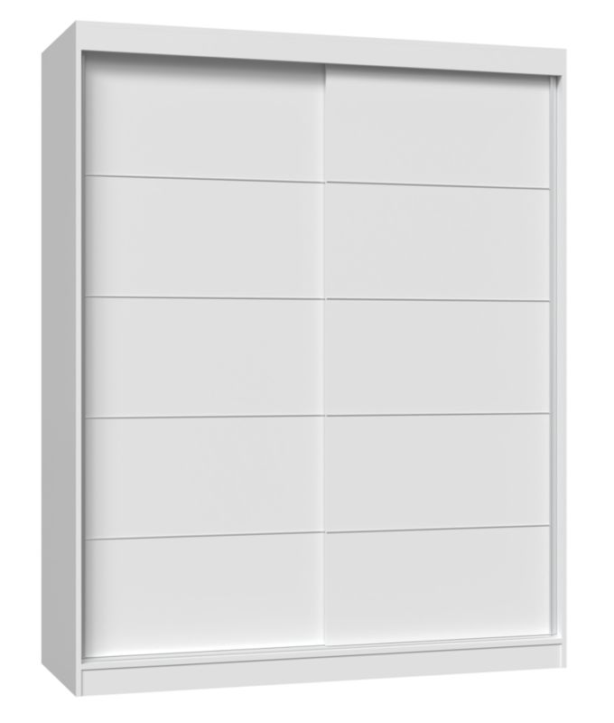 Szafa Przesuwna Topeshop IGA 160 cm Drzwi Przesuwne Ze Szprosami Biel 61x160x200 cm 1 szt.