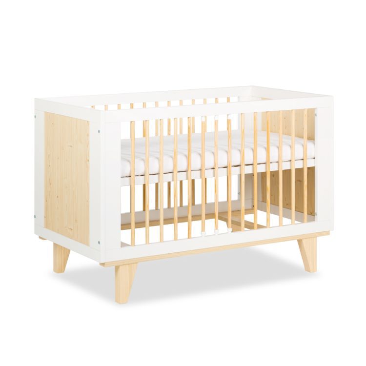 Łóżeczko Little Sky dziecięce LYDIA 120x60 białe/sosna 1 szt