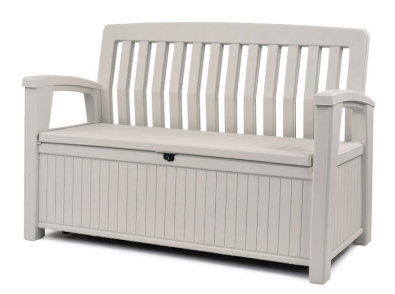 Ławka ogrodowa Keter Patio Bench 133x61x89cm dla 2 osób Biała 1 kpl.