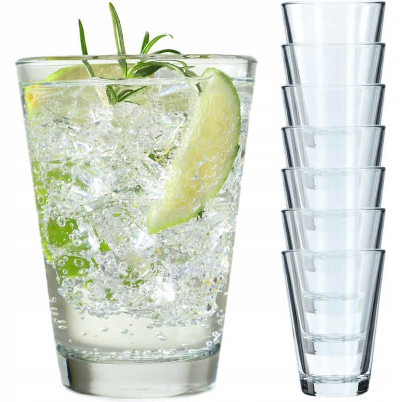 Szklanki KADAX Do Napojów Komplet 170 ml Uniwersalna Na Wodę Sok Drinki 8 szt.