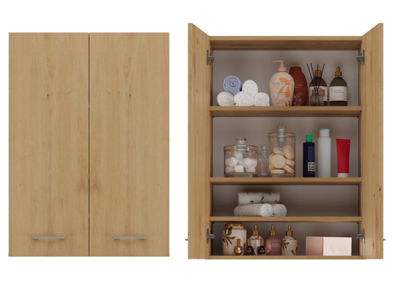 Szafka Łazienkowa Topeshop Wisząca Pola Mini DD - Dąb Artisan 30x64x90 cm 1 szt.