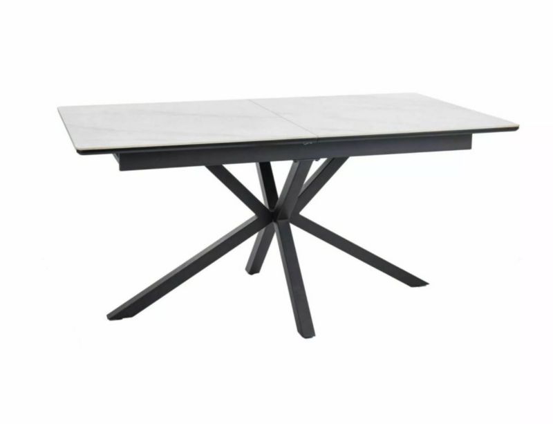 Stół Signal rozkładany LOGAN CERAMIC 160(200)x90 biały mat/czarny mat 1 szt