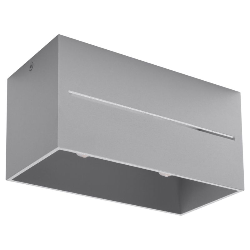 Plafon Sollux Lighting LOBO MAXI szary 1 szt.