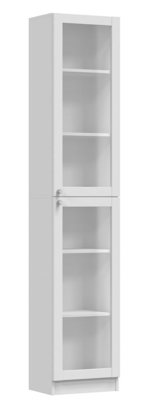 Witryna Topeshop Regał Pafos W40 2S 2 Drzwi 40cm Na Książki Biały 31x40x200 cm 1 szt.