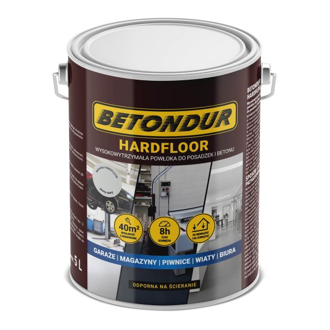 Farba do betonu Betondur Hardfloor jasno szara 5 l