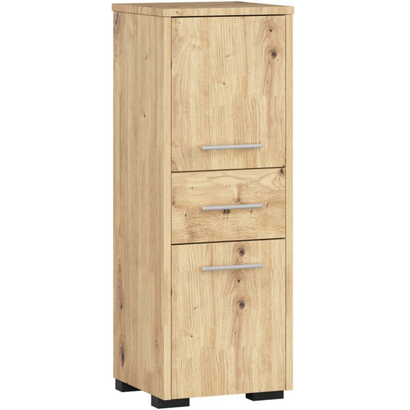 Szafka łazienkowa AKORD FIN Dąb Artisan 30 cm 2 drzwi 1 szuflada kolor Dąb Artisan mat 3 półki 30x30x85 cm 1 szt.