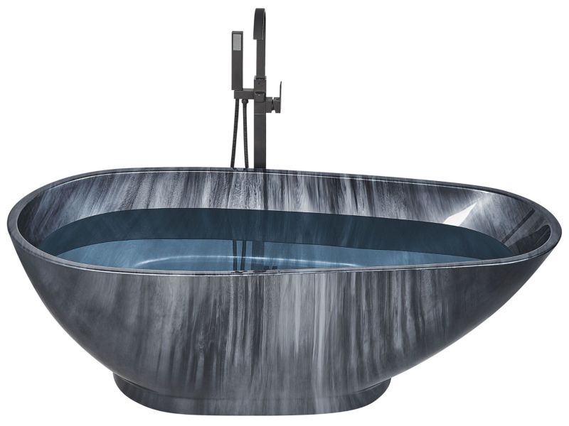 Wanna 170 x 80 cm efekt marmuru czarna Rioja 1 szt.