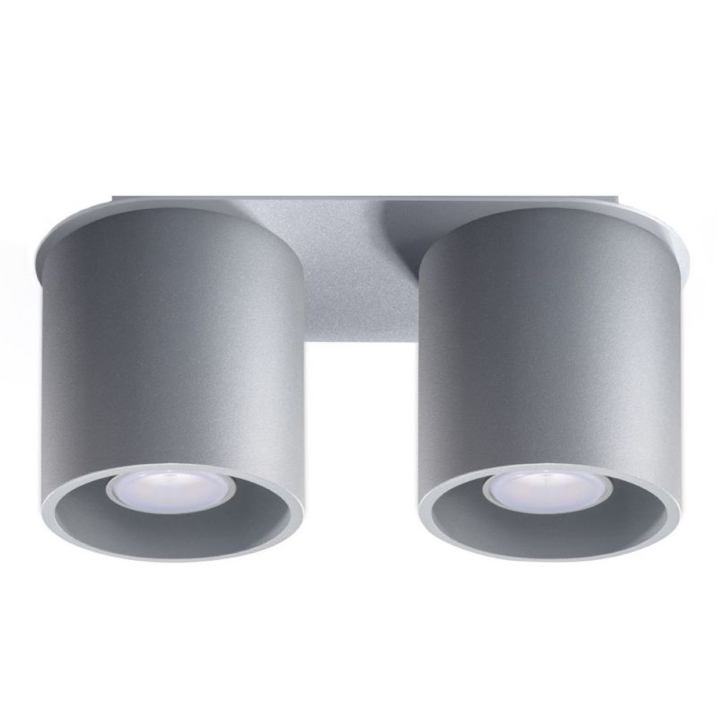 Plafon Sollux Lighting ORBIS 2 szary 1 szt.