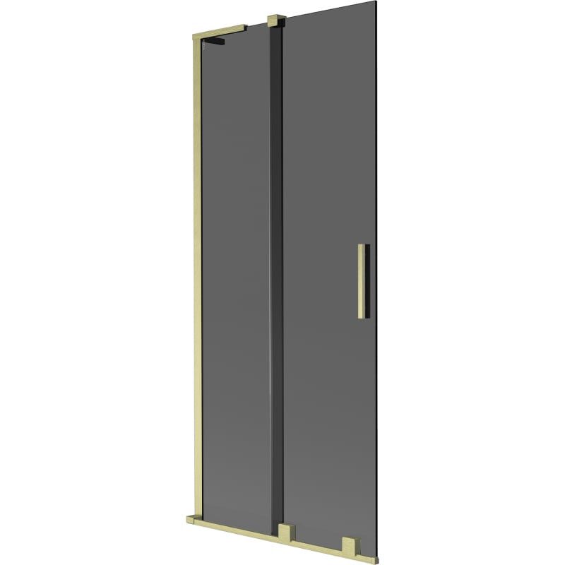 Parawan nawannowy rozsuwany Mexen Velar grafit złoty 80x150 cm 1 szt.