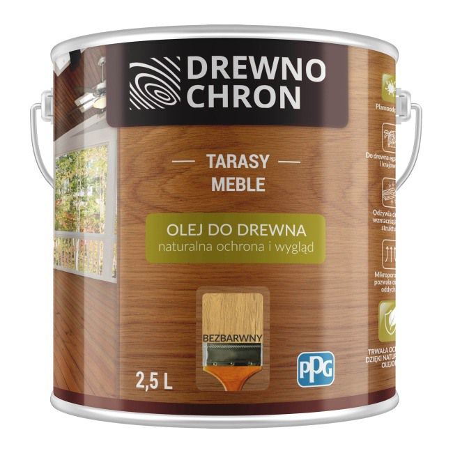 Olej do drewna Drewnochron bezbarwny 2,5 l
