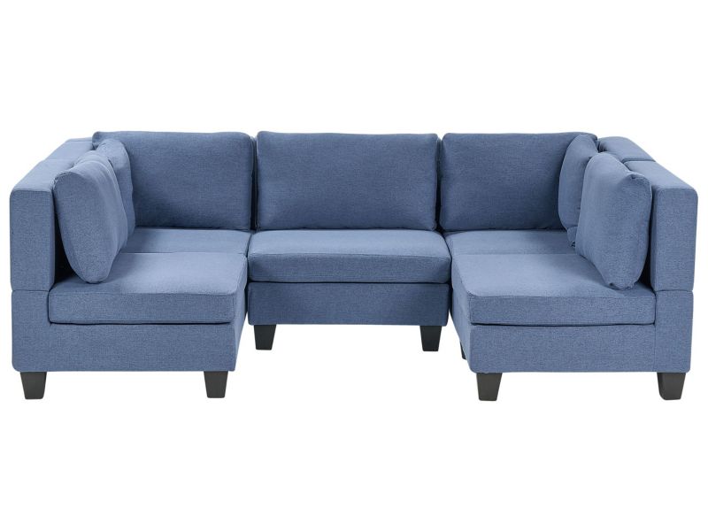 Sofa modułowa 5-osobowa niebieska Unstad 1 kpl