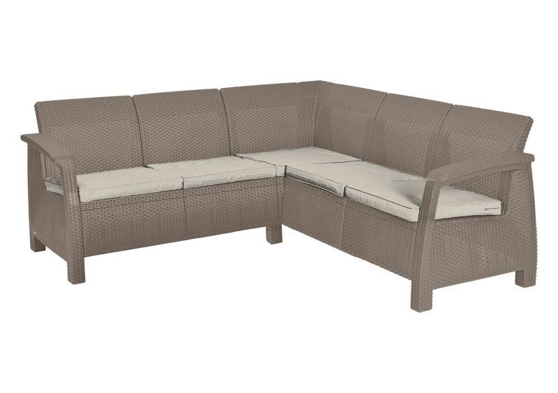Narożnik Ogrodowy Keter Corfu Relax 190x190x79cm Cappuccino 1 szt.