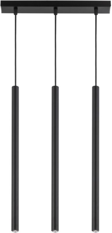 Lampa wisząca Sopel prosty 3-punktowa G9 czarna