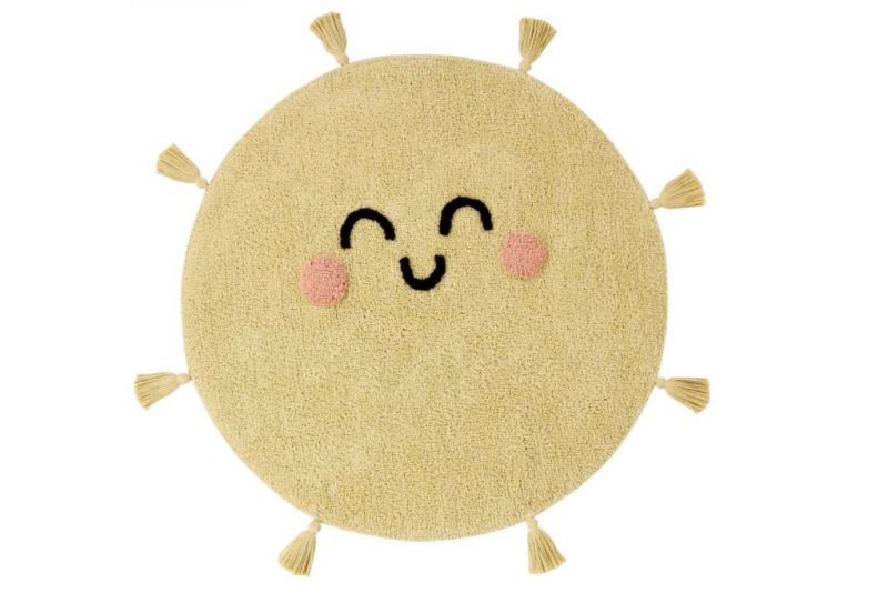 Dywan Lorena Canals dziecięcy YOU'RE MY SUNSHINE 100x100 żółty 1 szt