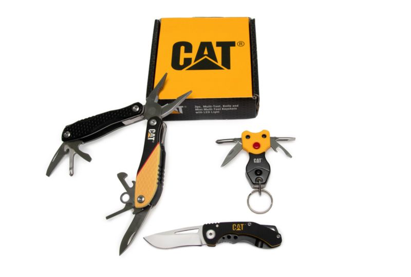 Mini zestaw Caterpillar MultiTool 12w1, Nóż i Brelok 7w1 1szt.