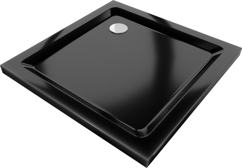 Brodzik kwadratowy Mexen Flat czarny 90 x 90 cm 40709090 1 szt.