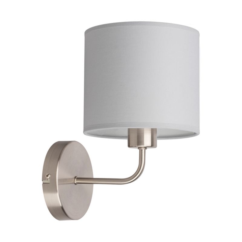 Kinkiet SPOT Light 1xE27 Max.40W Połączenie Satyny i i Jasnoszarego Abażuru, Polski Producent, 1 szt.