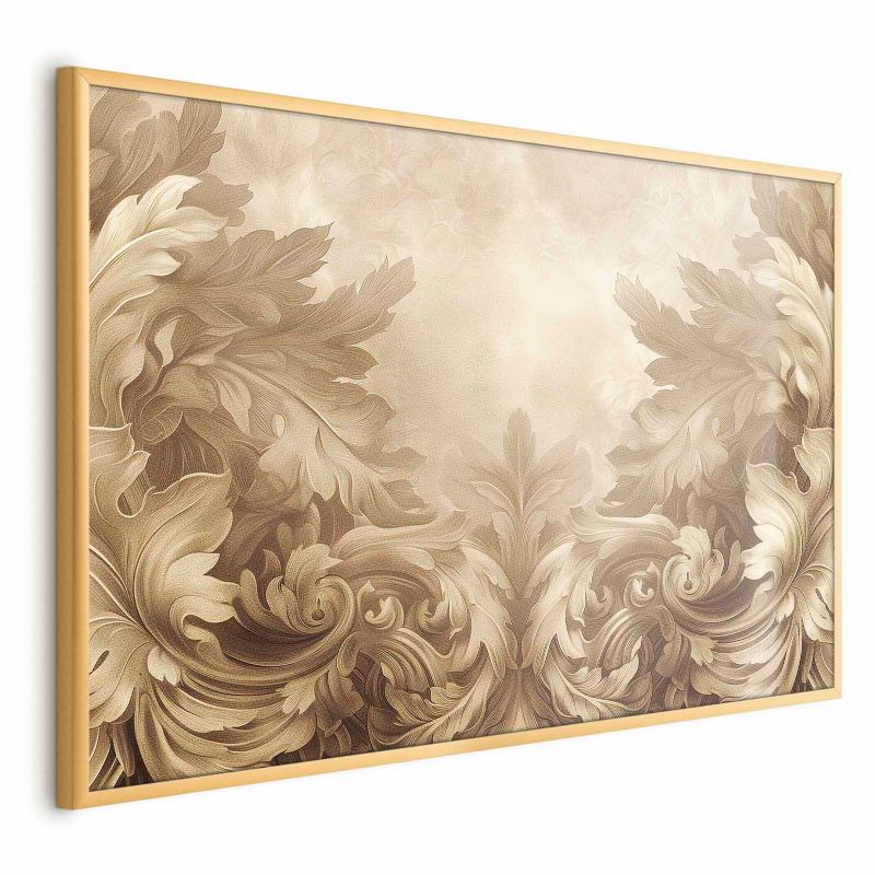 Plakat Artgeist Rzeźbione ornamenty 42x29,7 cm z ramą złotą 1 szt
